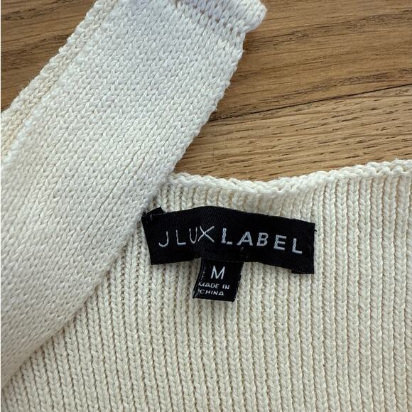 J Luxe Label - Knit Bodycon Maxi Dress in Cream - Picture 3 of 4